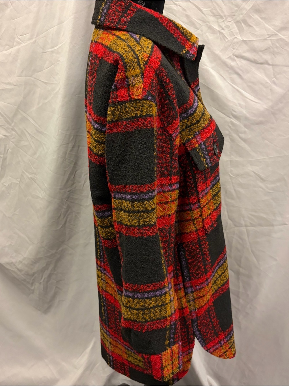 For the Republic Plaid Shacket | Black, Red, purple and Mustard | Size S - Picture 5 of 10